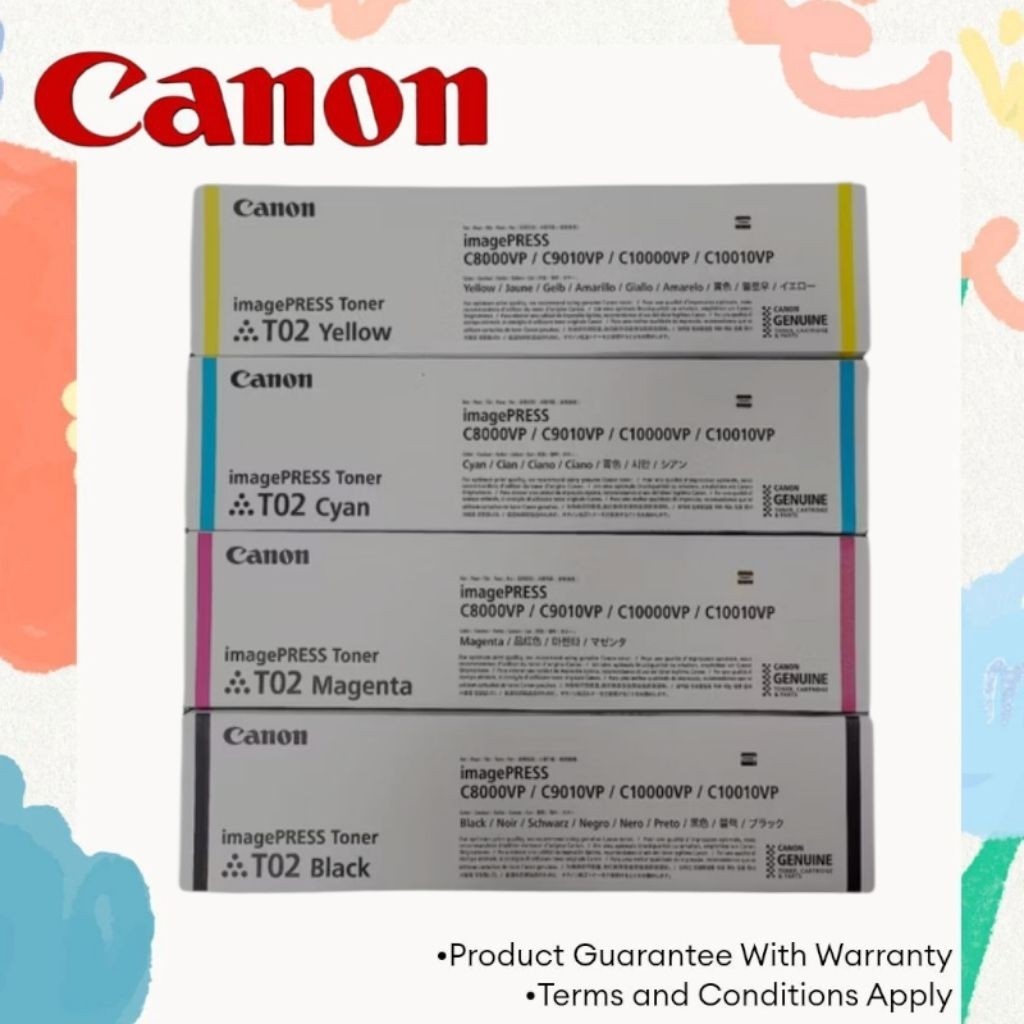 Jual TONER CANON T02 BLACK & COLOR | Shopee Indonesia