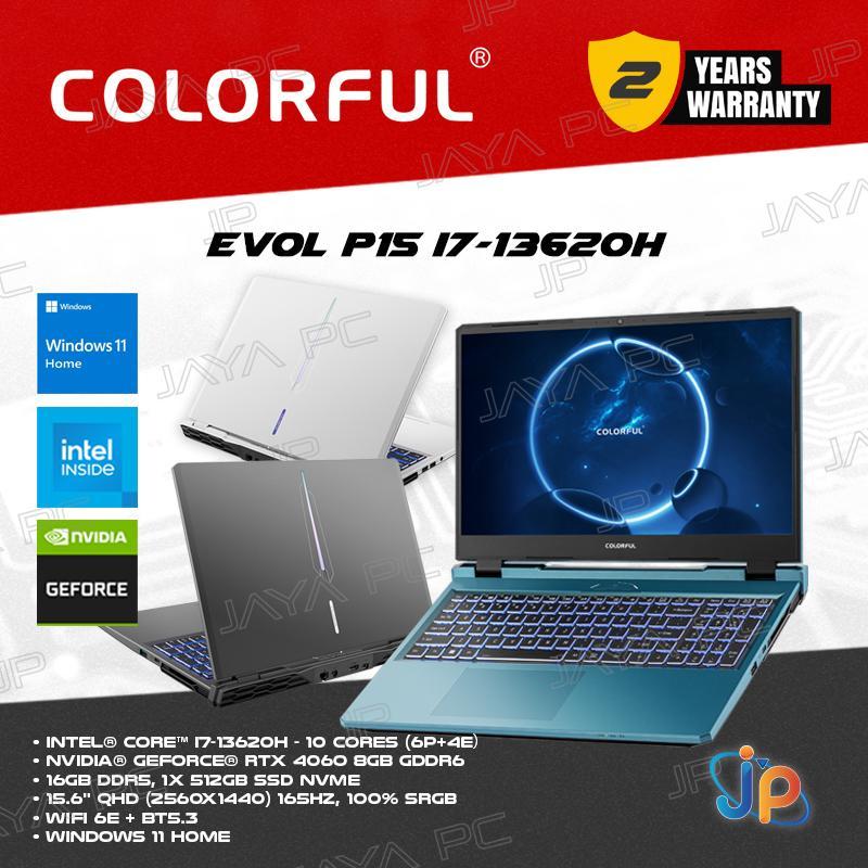 Laptop Gaming Colorful Evol P15 - Intel Core i7-13620H | 16GB | GeForce RTX 4060 | SSD NVMe 512GB