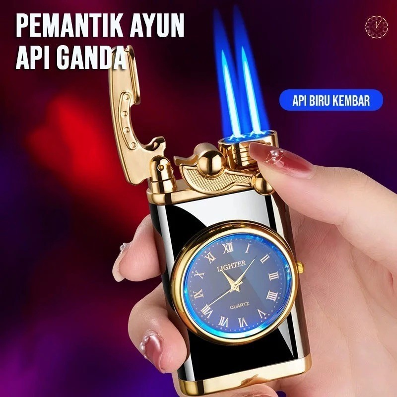 Jual korek api unik keren elektrik Mancis Korek Api A080 Bara Model Jam ...