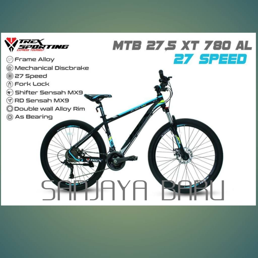Jual SEPEDA GUNUNG MTB 27,5 TREX XT-780 ALLOY 27 SPEED -HIDRAULIC ...
