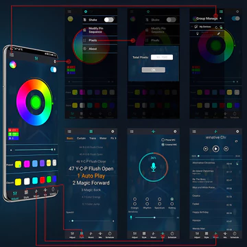 Lampu Kolong Mobil LED RGB Kontrol APP IP67 Tahan Air Musik Sync DIY Warna 12V Mobil Truk SUV
