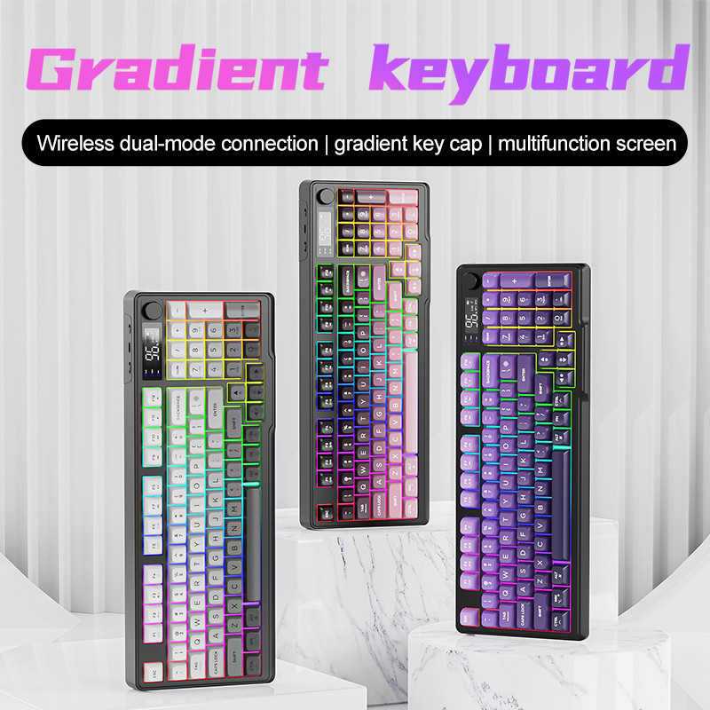 Jual FREE WOLF M96 Wireless Meanical Keyboard – Bluetooth/2.4G Dual ...