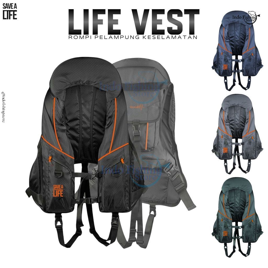 Jual LIFE JACKET ROMPI PELAMPUNG BAJU PELAMPUNG VEST Safe A Life JAKET ...