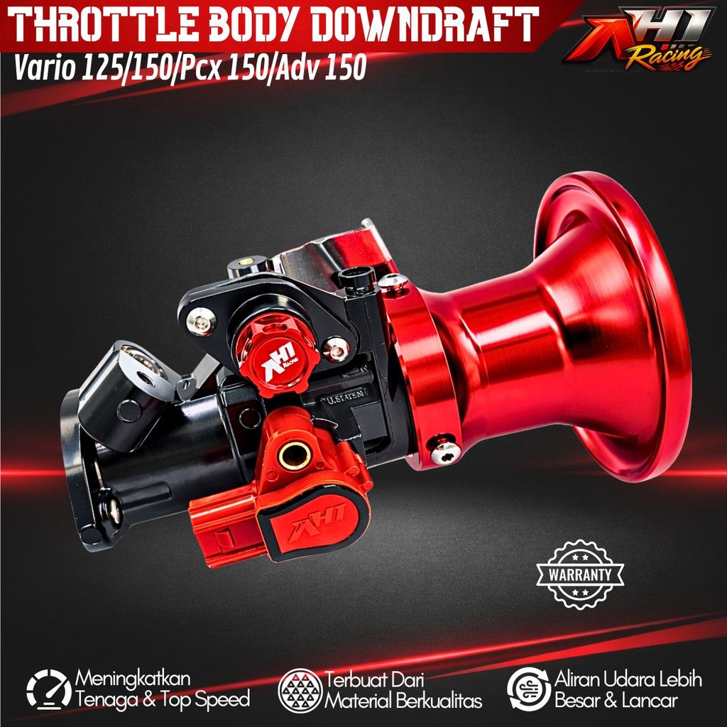 Jual Throttle Body Tb Downdraft Vario 125 150 AH1 Racing - Intake Tuas ...