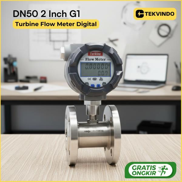 Jual Turbine Flow Meter Digital DN50 2 Inch G1 Flange untuk Solar ...