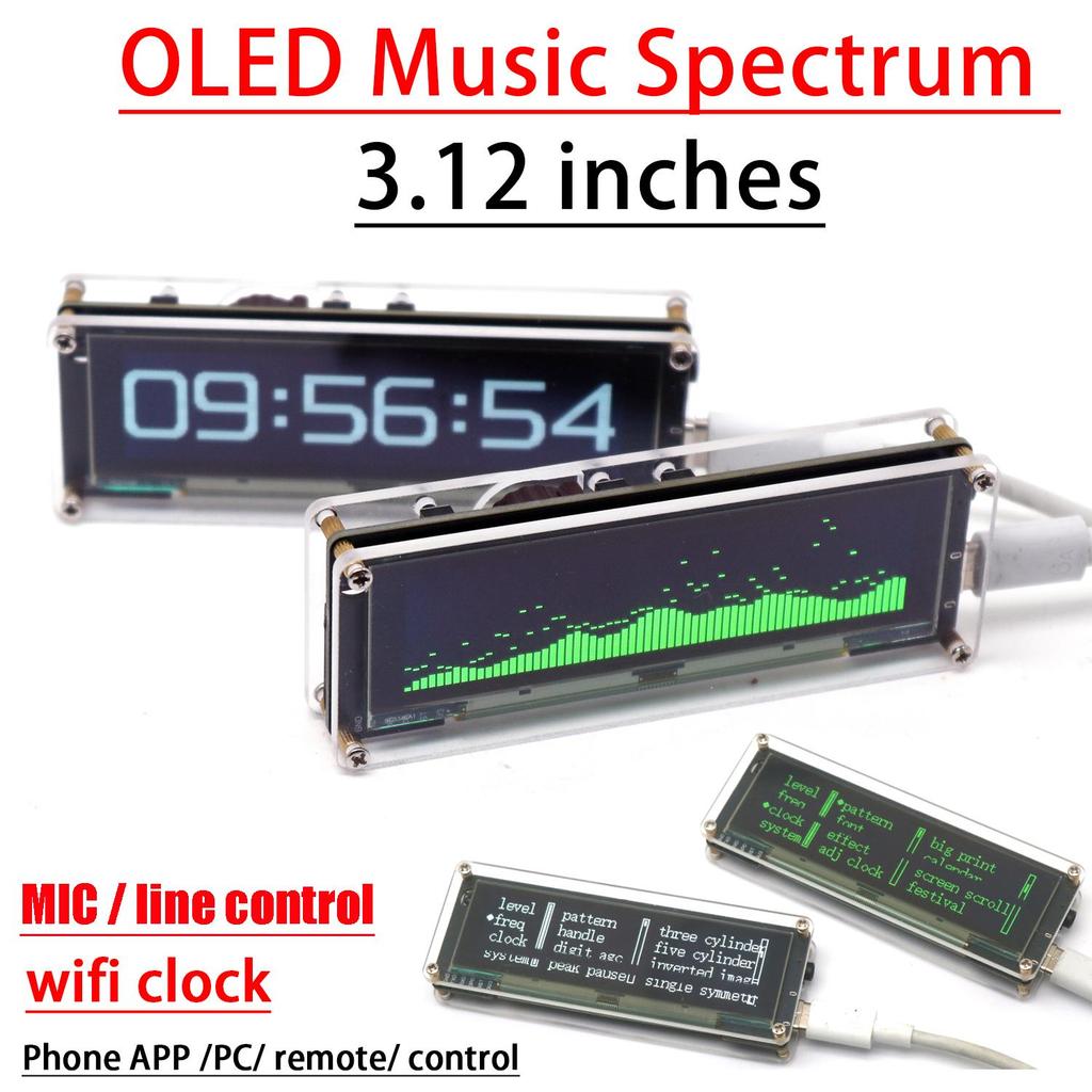 Jual 3.12Inch OLED Music Spectrum/Wifi CLOCK Display/Level Indication ...