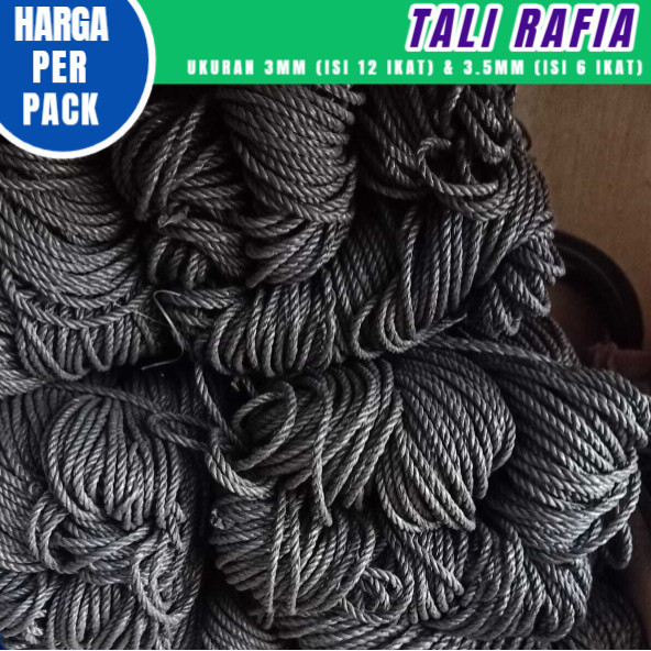 Jual ( 1 Pack ) Tali Tambang Rafia 3 mm 3.5 mm Panjang 100 Meter Per ...