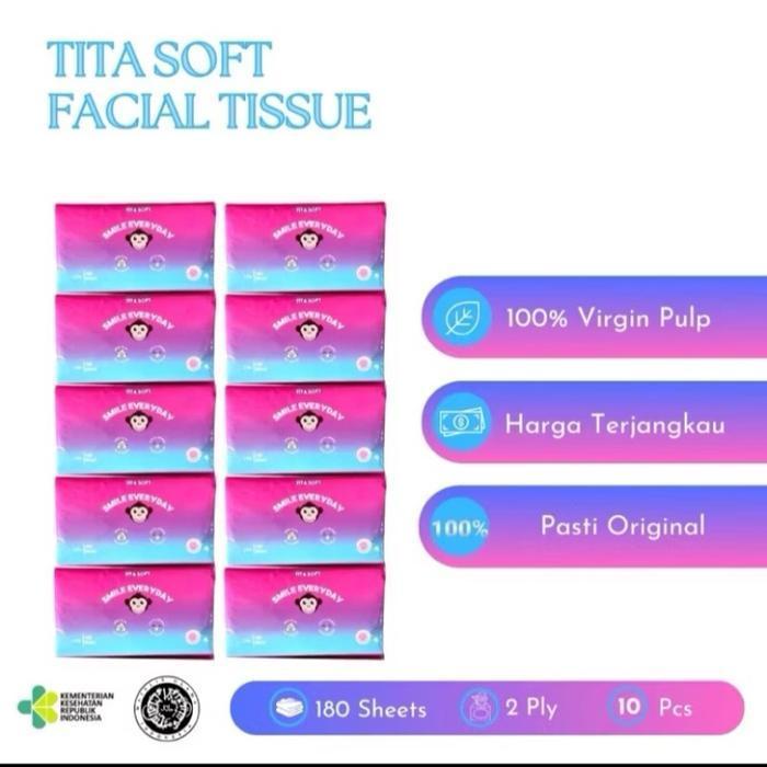 Jual Tisu titasoft 180 sheet 2 ply - tisu wajah halus - PAKET 10 PCS ...