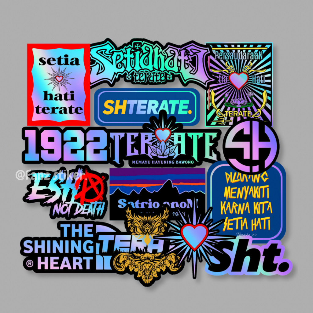 Jual STICKER HOLOGRAM PSHT TERATE ISI 14pcs - ANTI AIR, STICKER ...