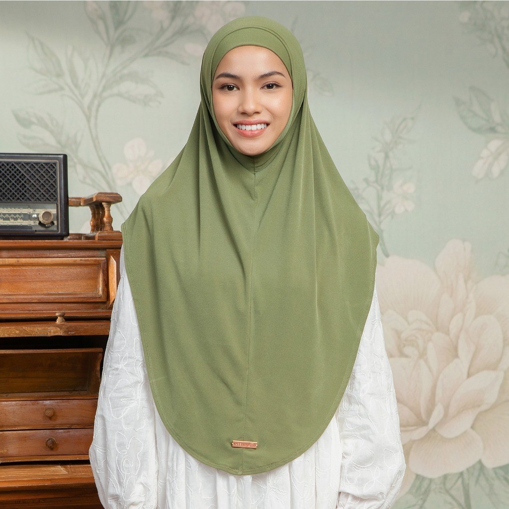 Lozy Hijab Malay Instan Lozy X Lesti (Instan Hijab Dagu Bahan Jersey)