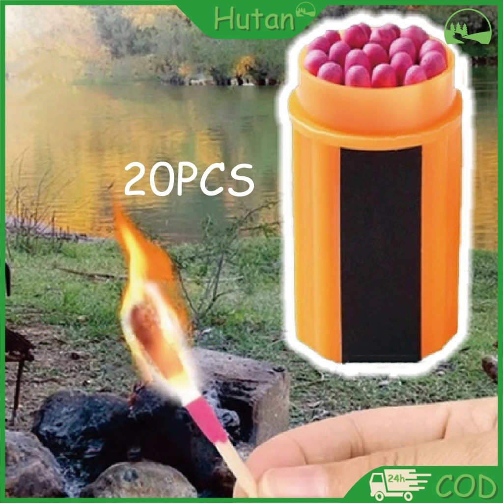 Jual 20Pcs/Box Korek Api Kayu Windproof Waterproof Matches Emergency ...