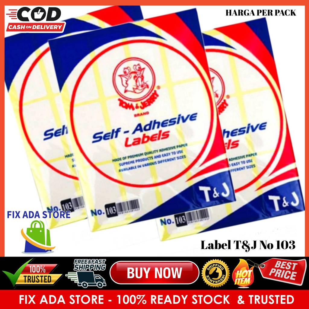 Jual Labels Tj Tom Jerry No 103 Note Label 10 Lembar Nama Fotocopy Isi ...