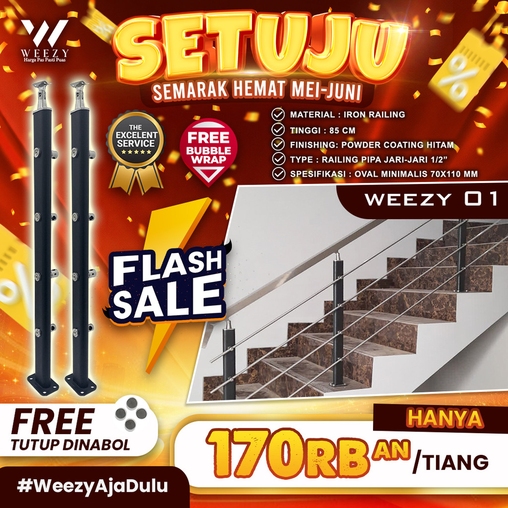 Jual RAILING TANGGA TERMURAH - RAILING PIPA [Weezy 01] Railing tangga ...