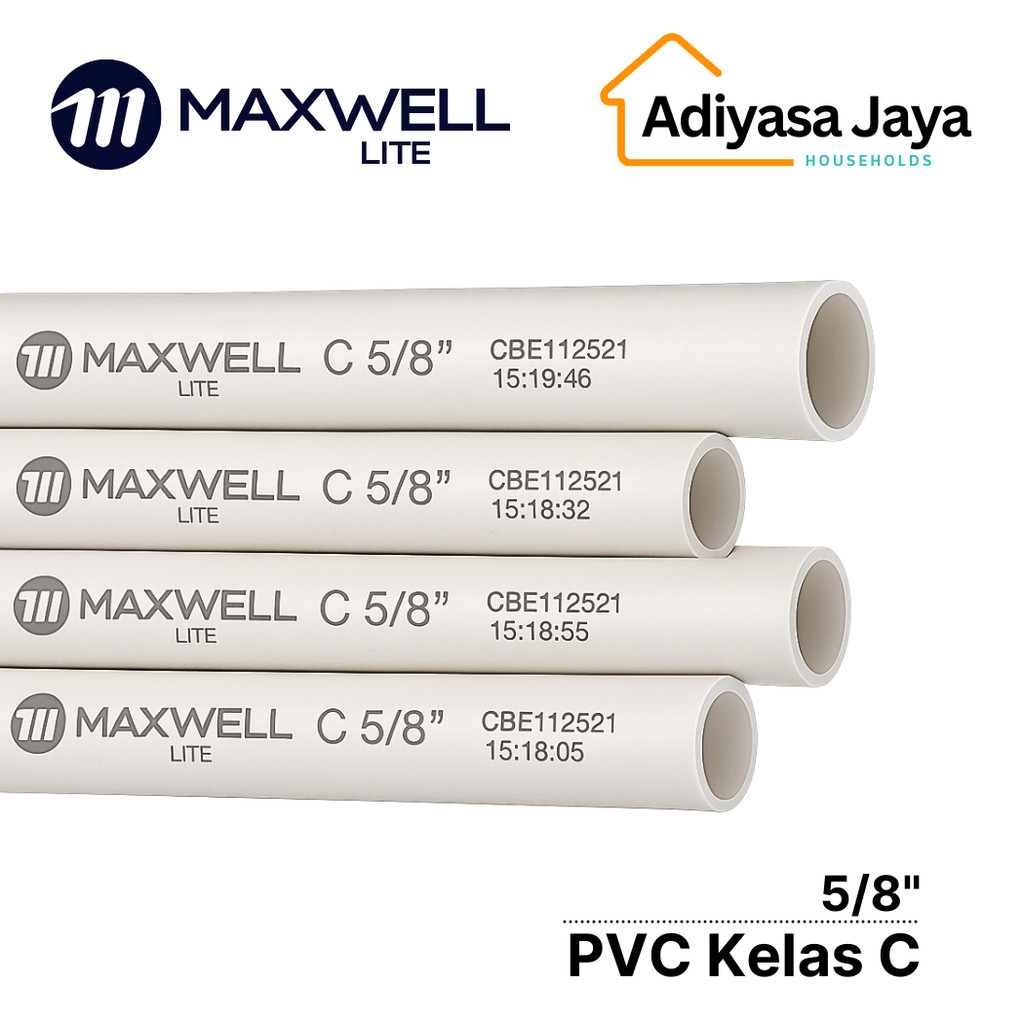 Jual Pipa PVC C 5/8 (Maxwell Lite) / Pipa PVC Kelas C Listrik | Shopee ...