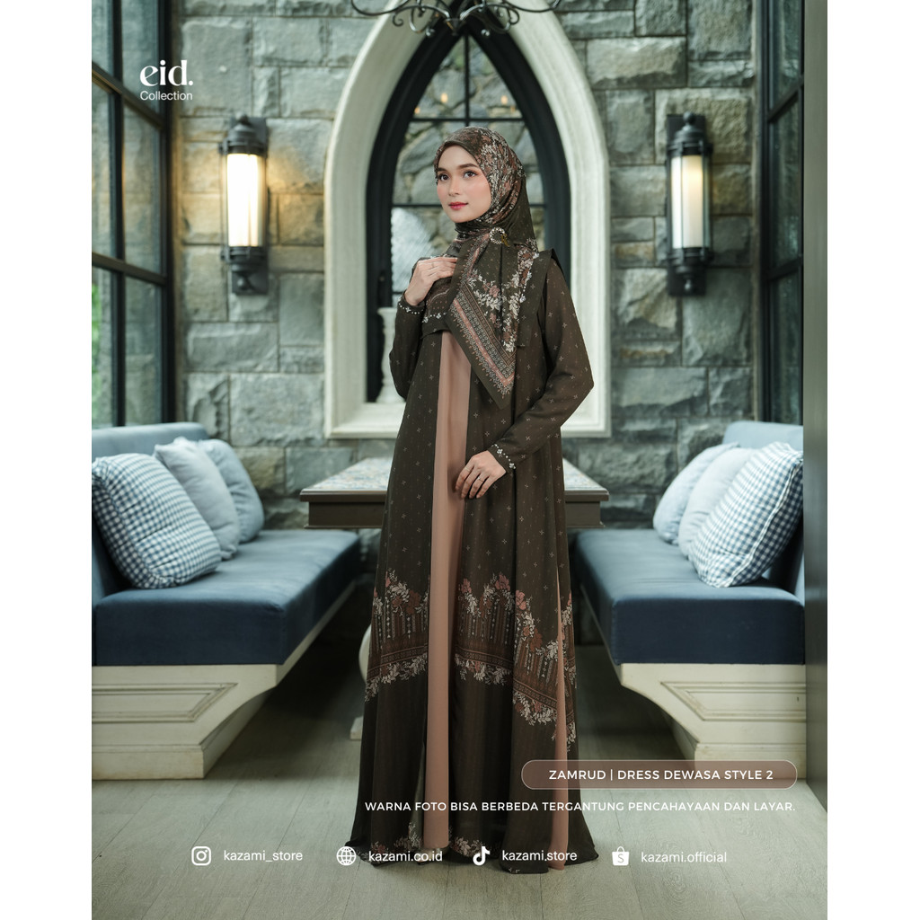 Jual Kazami - Selaras Lembayung Dress Dewasa Style 2 | Shopee Indonesia