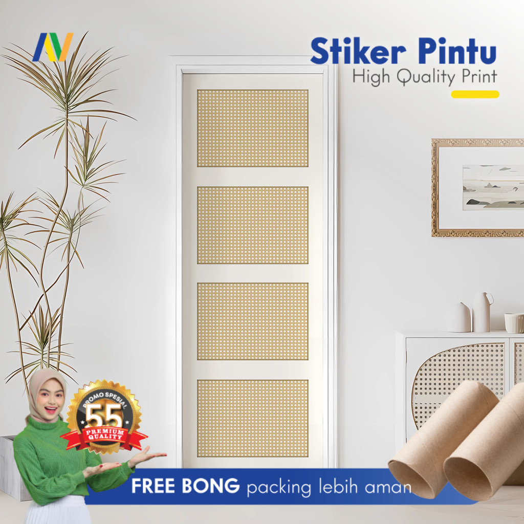 Jual Stiker Pintu | Stiker Pintu Custom | Stiker Pintu Motif Rotan 1 ...