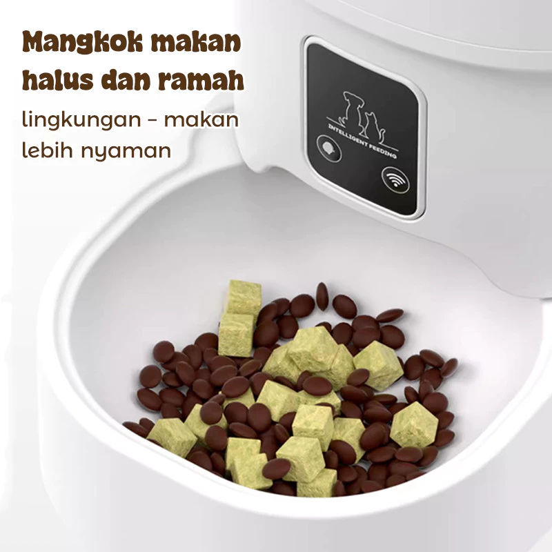 Pengaturan pakan otomatis via aplikasi smartphone untuk hewan peliharaan