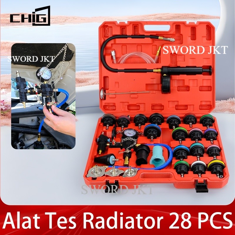 Jual Alat Ukur Tekanan Radiator Set 28pcs 18pcs Vacuum Pump Antifreeze ...