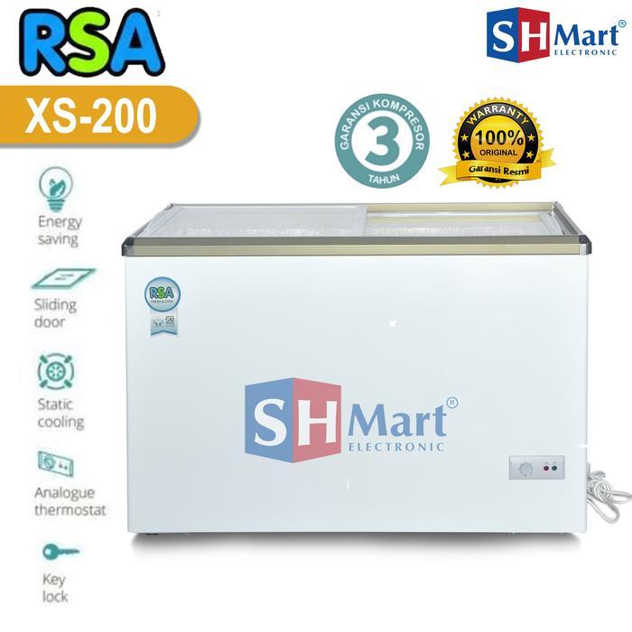 Jual Chest Freezer RSA Sliding Glass XS200 / Freezer Box Sliding XS-200 ...