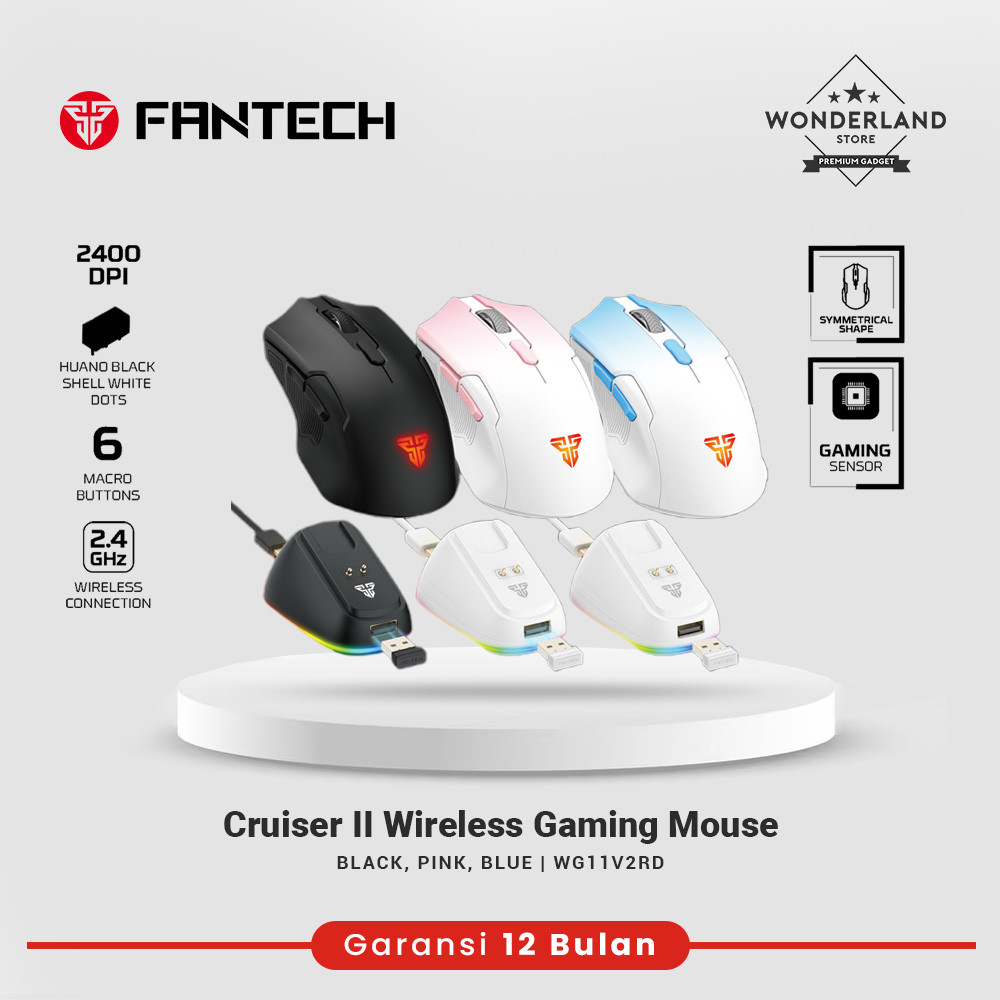 Jual Fantech Cruiser II WG11V2RD Wireless Gaming Mouse Rechargeable ...