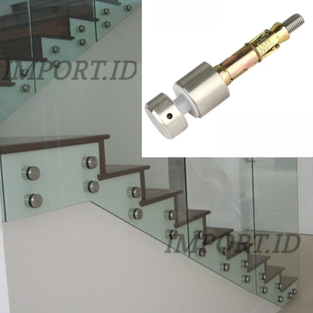 Jual Penjepit kaca railing tembok/Konektor Baut Railing Kaca Ke Tembok ...