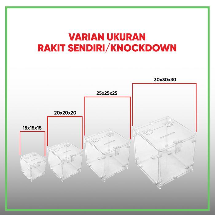 Jual Kotak Amal Akrilik / Box Tips Saran - 20x20x20cm 3mm - Rangkai ...