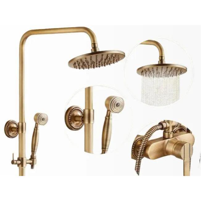 Jual Set Shower Kamar Mandi Kuningan Antik Head Shower Tiang Kelas Atas ...