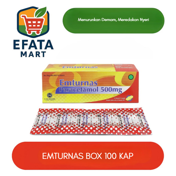 Jual Emturnas 500 mg Box Isi 100 Kaplet - Paracetamol | Shopee Indonesia