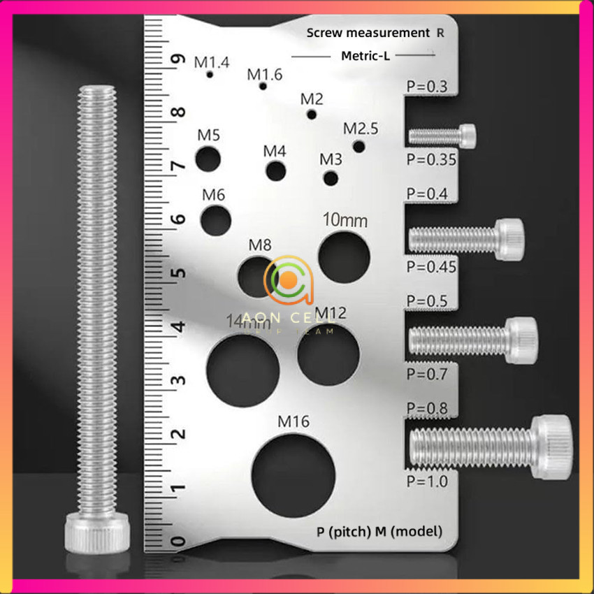 Jual Alat Pengukur Ukur Baut Dan Mur Stainless Portable Nut Bolt Gauge ...