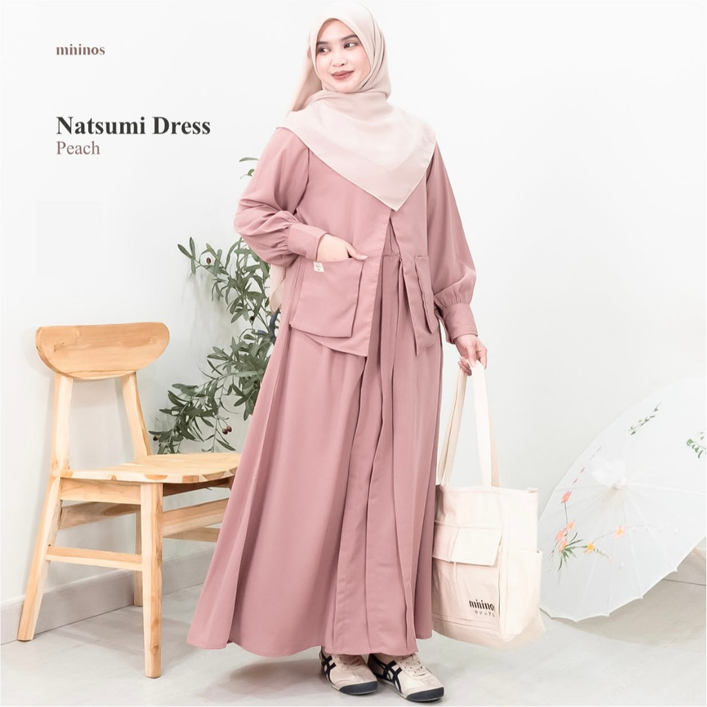 Mininos Natsumi Dress Muslimah Gamis Hijab Syari