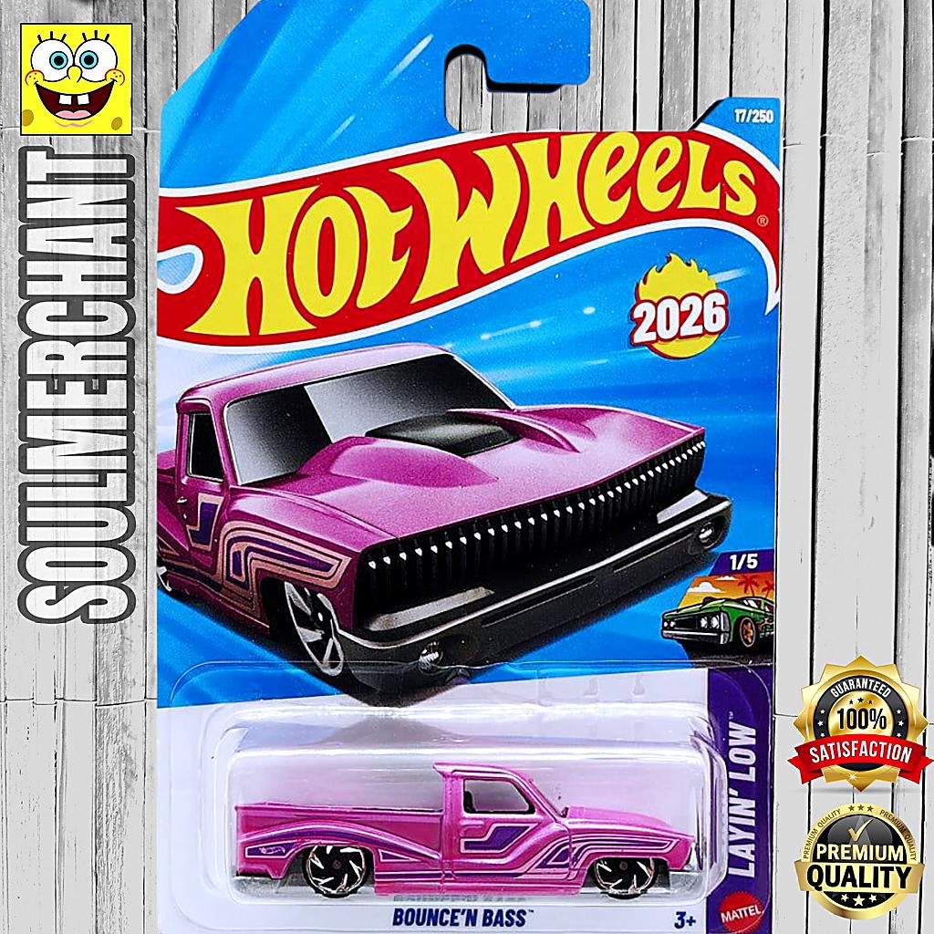 Jual Hot Wheels Bounce N Bass Pink Diecast Mobil Pickup Lowrider ...