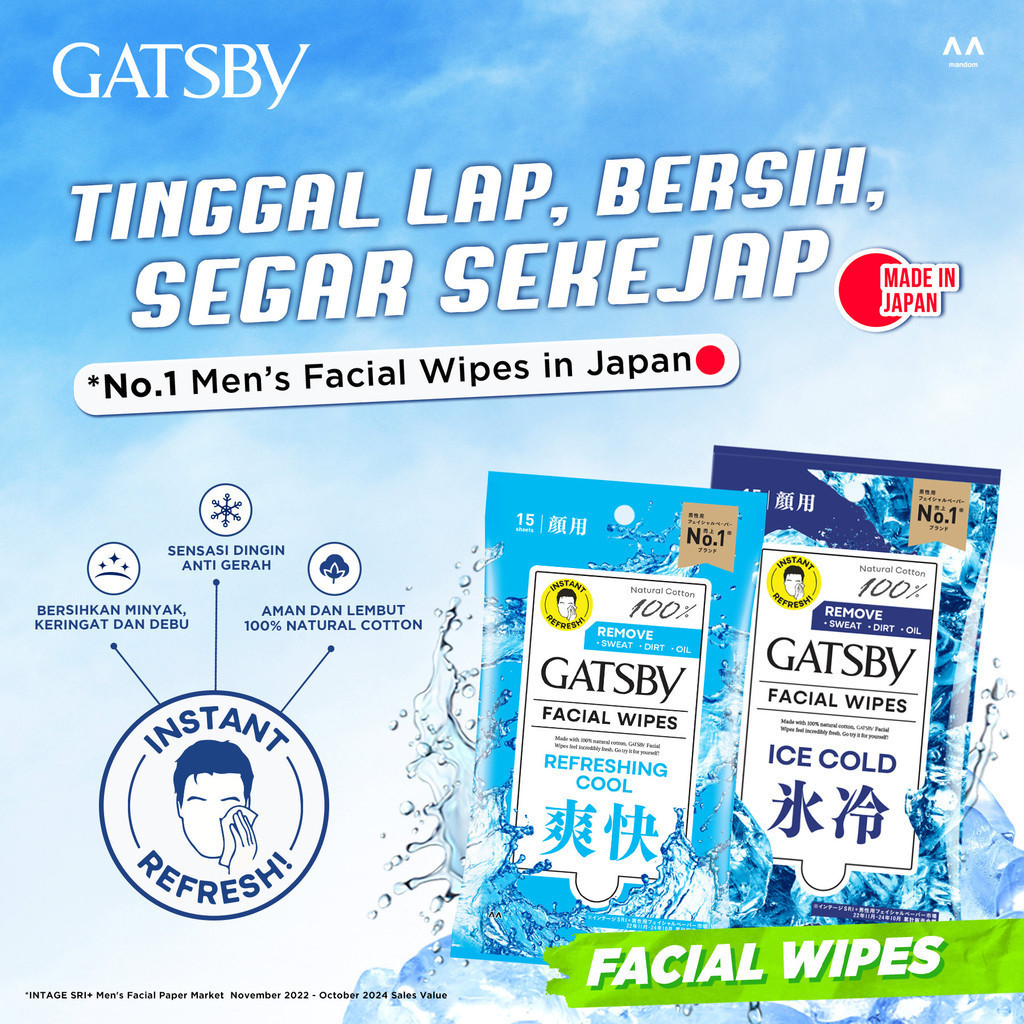 Jual Gatsby Facial Wipes 15 Sheets/Tissue Wajah | Shopee Indonesia