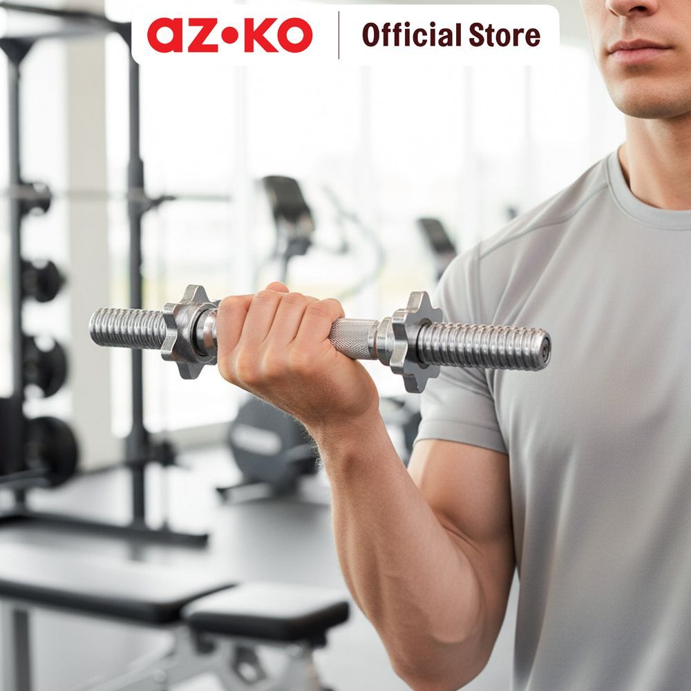 Jual AZKO Kinetic 35 cm Tongkat Barbel Regular Bar Lifting Rod Angkat ...