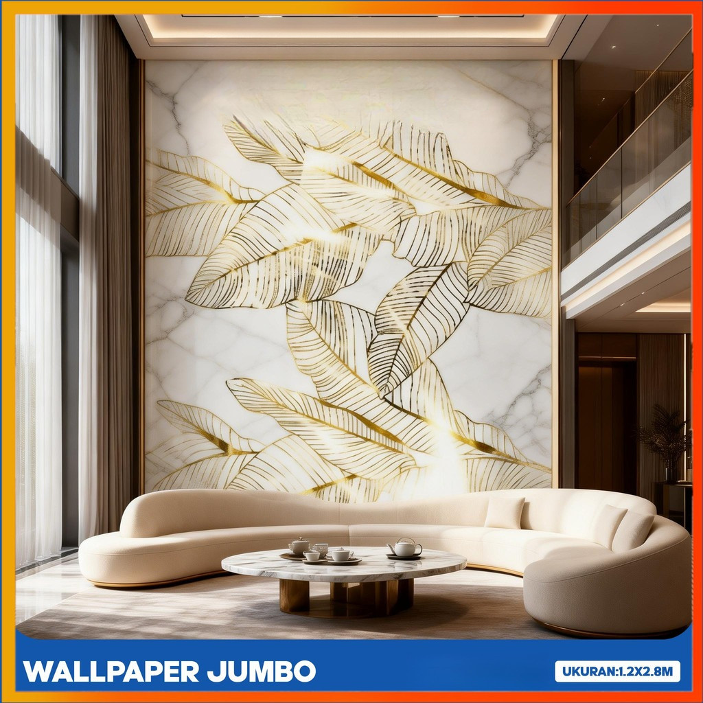 Paus Biru - Wallpaper Dinding Vinyl Marble JUMBO 1.2x2.8 Meter Tebal 1mm Sticker Dekorasi Kamar Tidur, Ruang Tamu, Ruang TV Foam Marble, wallpaper dinding marble motif panel