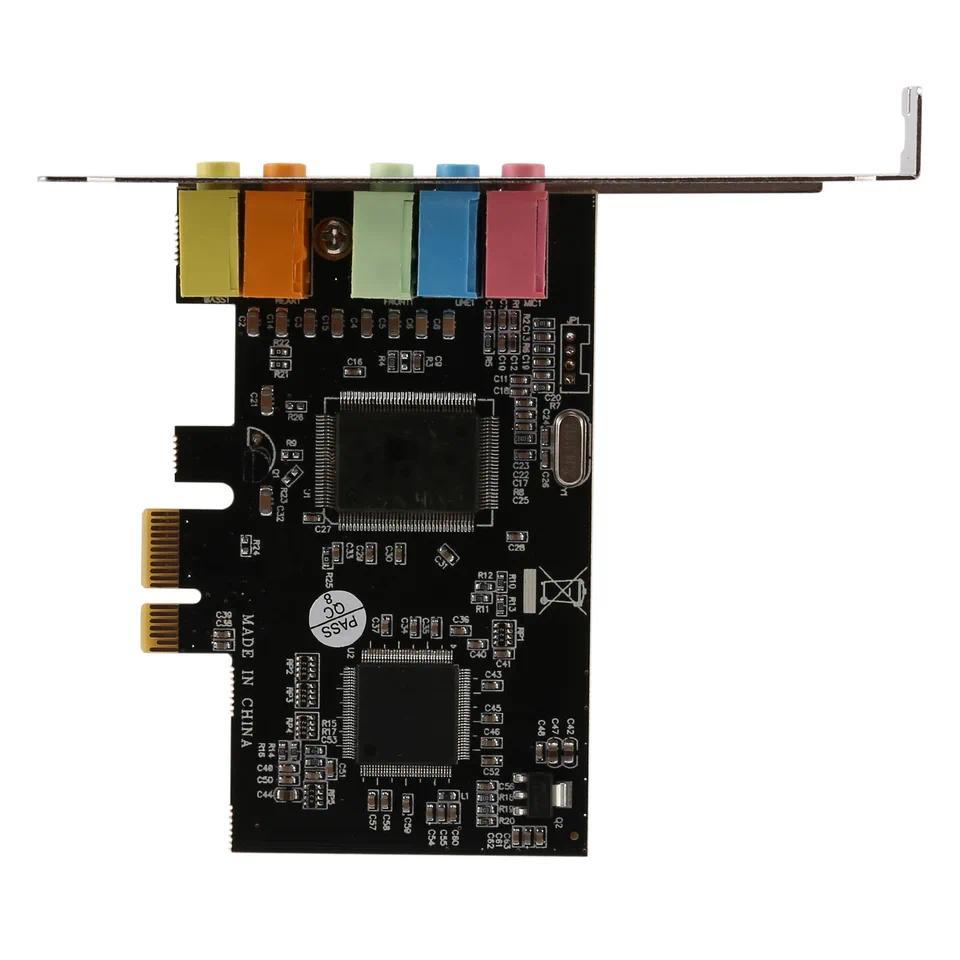 Jual QWE-Pcie Sound Card PCI-E X1 CMI8738 Chip 32/64 Bit Sound Card ...