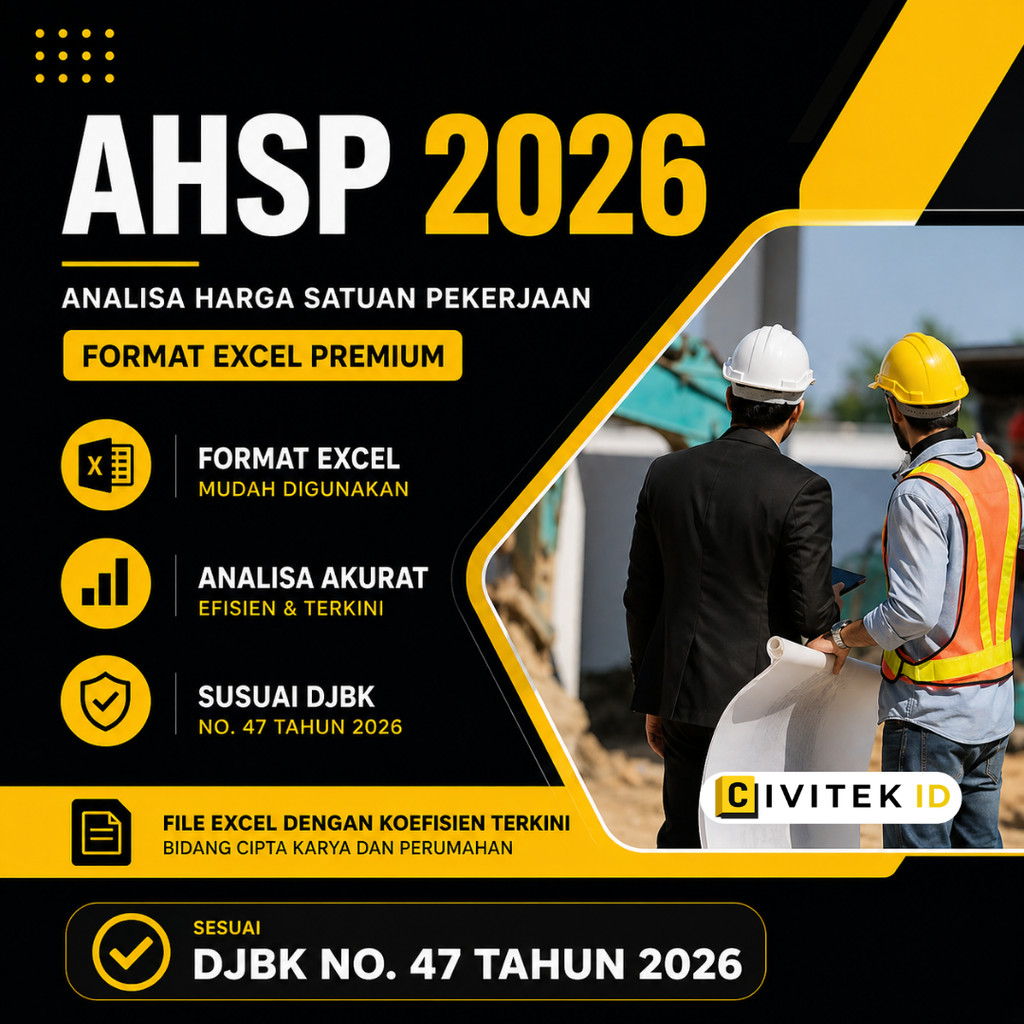 Jual Template AHSP 2026 Excel Analisis Harga Satuan Pekerjaan Cipta ...