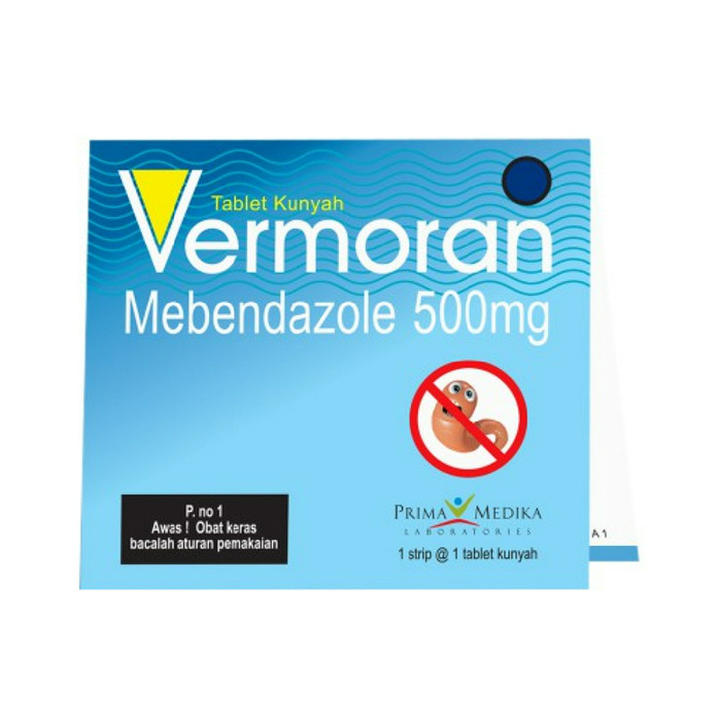 Jual VERMORAN 1 STRIP @ 1 TABLET KUNYAH | Shopee Indonesia