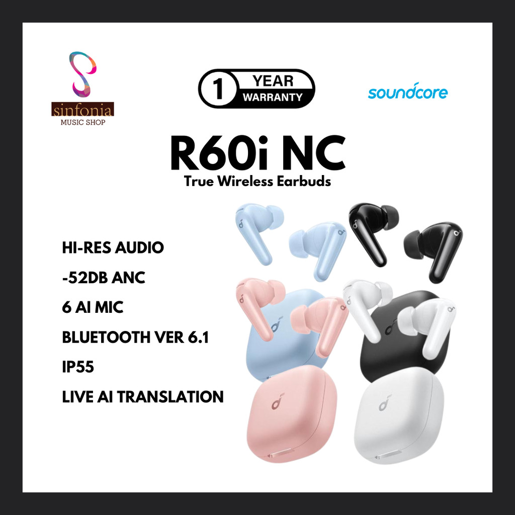 Jual TWS Soundcore R60i NC (R50i NC Upgrade) by Anker | Shopee Indonesia