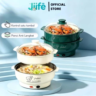 Panci Listrik Anti Lengket Multifungsi Keramik Elektrik Cooking Pot Cooker Serbaguna Low Watt