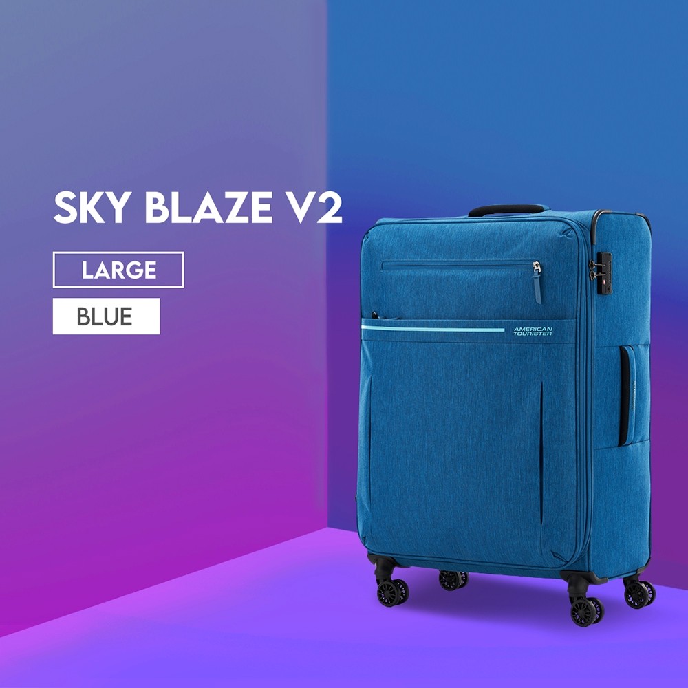Jual American Tourister Koper Softcase Sky Blaze Spinner Large 28 Inch ...