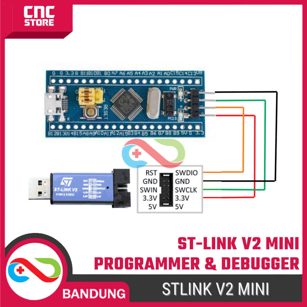 Jual ST-LINK V2 USB Programmer Downloader untuk STM8 STM32 – Modul ...
