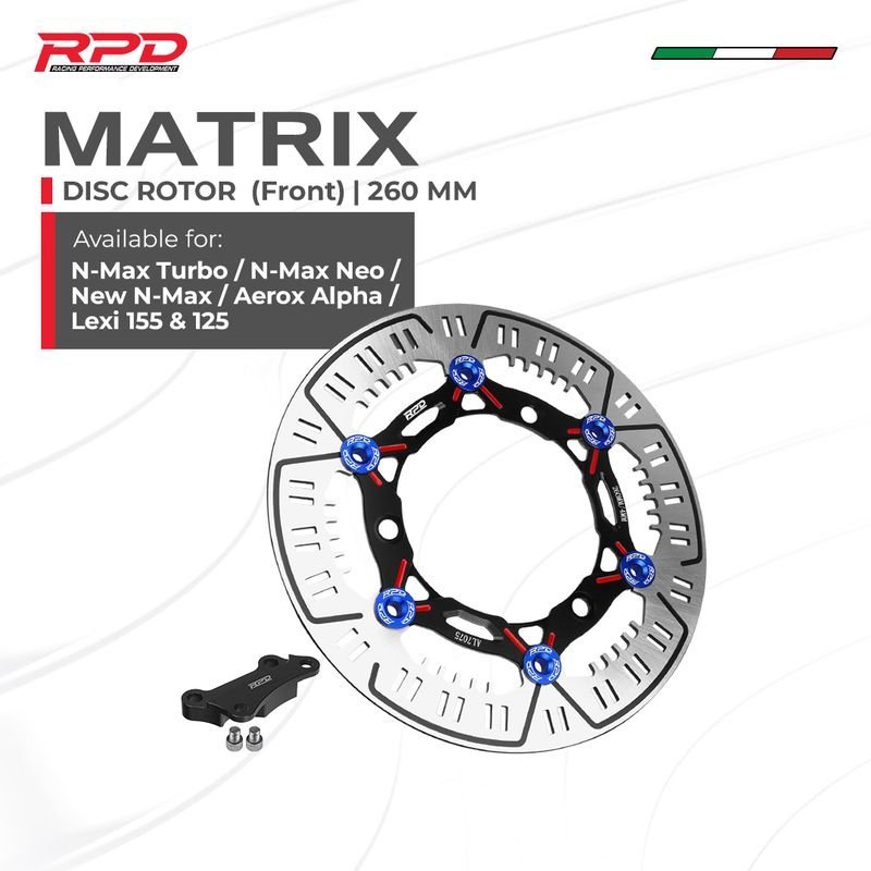 Jual RPD Matrix Front Floating Disc Rotor 260MM For N-Max + Bracket ...