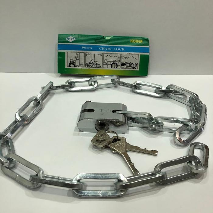 Jual GEMBOK RANTAI 90 CM / CHAIN LOCK 90 CM / GEMBOK SEPEDA / GEMBOK ...