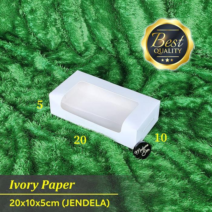 Jual BOX IVORY - DUS BROWNIES - KOTAK ROTI - KARDUS 20x10x5 (JENDELA ...