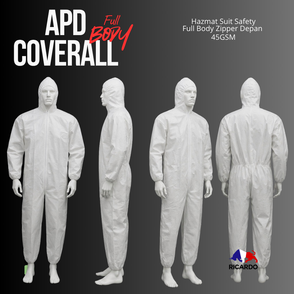 Jual APD Hazmat Coverall 45 gsm & 60 gsm Sponbound | Shopee Indonesia