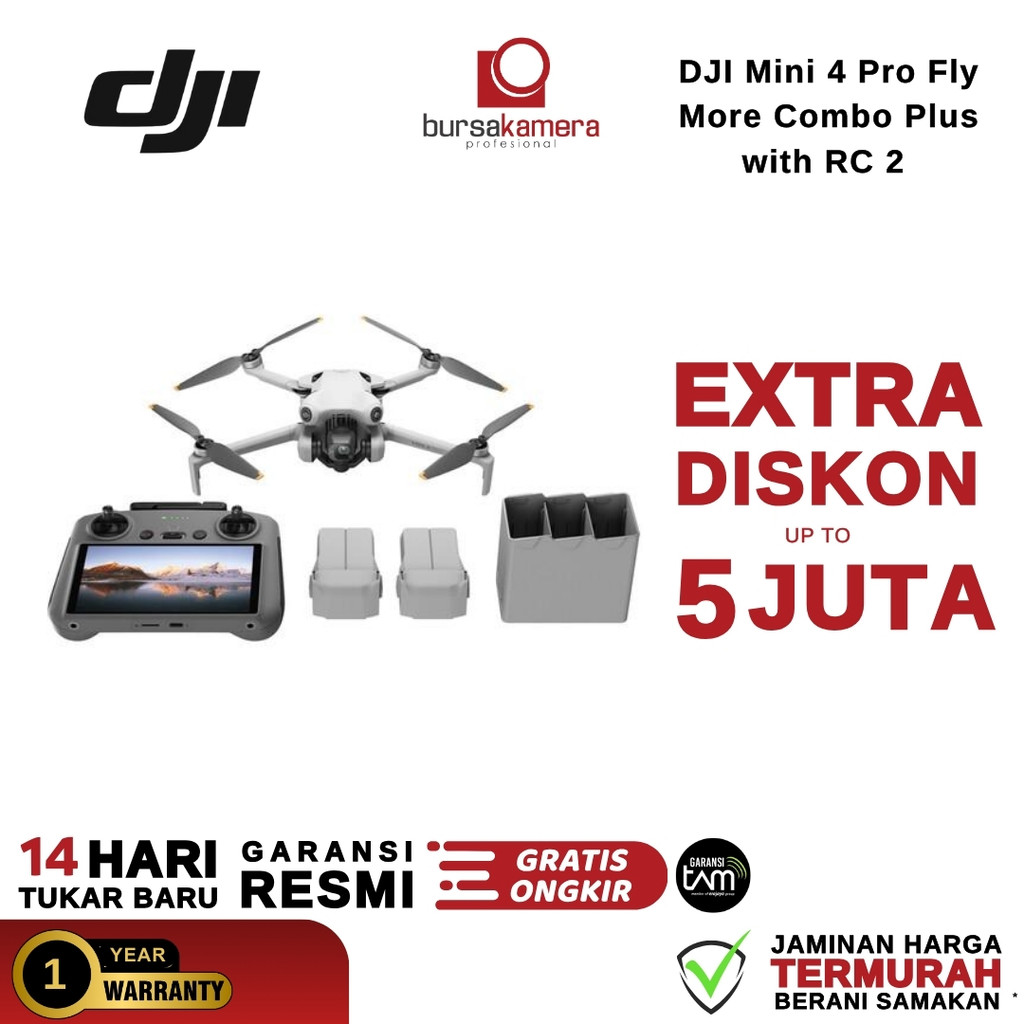 Jual DJI Mini 4 Pro Drone Fly More Combo Plus with RC 2 Controller ...