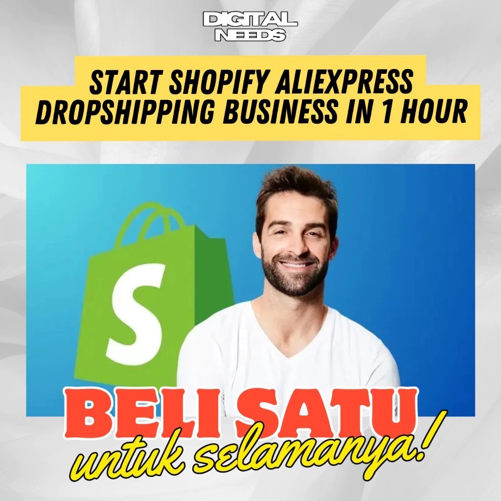 Jual Belajar Start Shopify Aliexpress Dropshipping Business in 1 Hour ...
