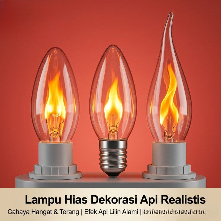 Jual Lampu Efek Api LED Murah Awet Kuat Praktis Ringkas Bohlam Dekorasi ...
