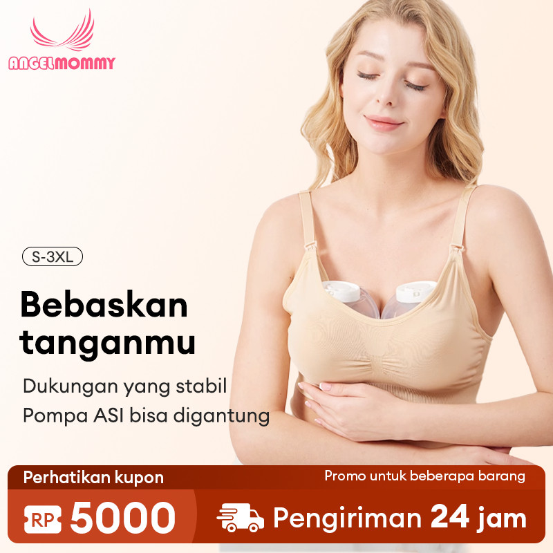 ANGEL MOMMY Menyusui Bra Handsfree Breast Pump Undewear Breastfeeding untuk pompa ASI 958