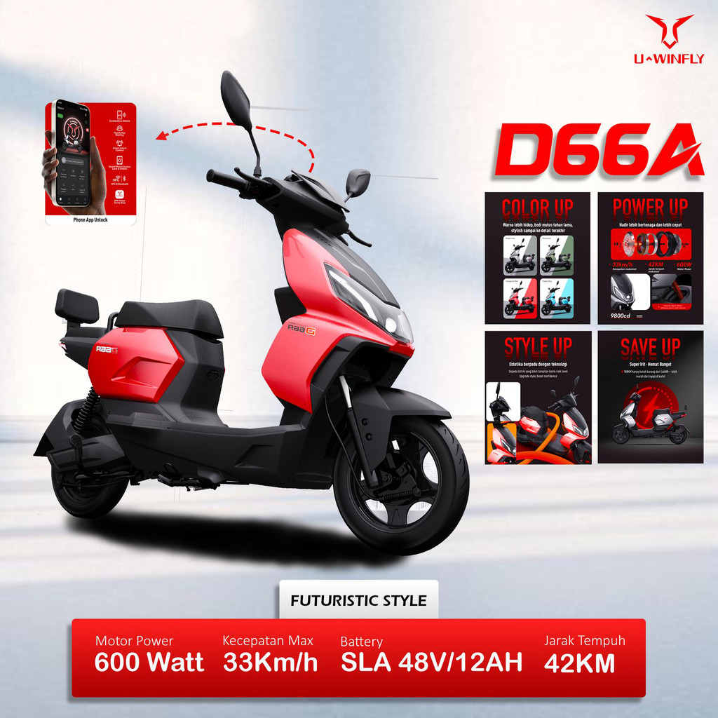Jual Uwinfly D66A Sepeda Listrik Keren model Futuristic Syle Dengan ...